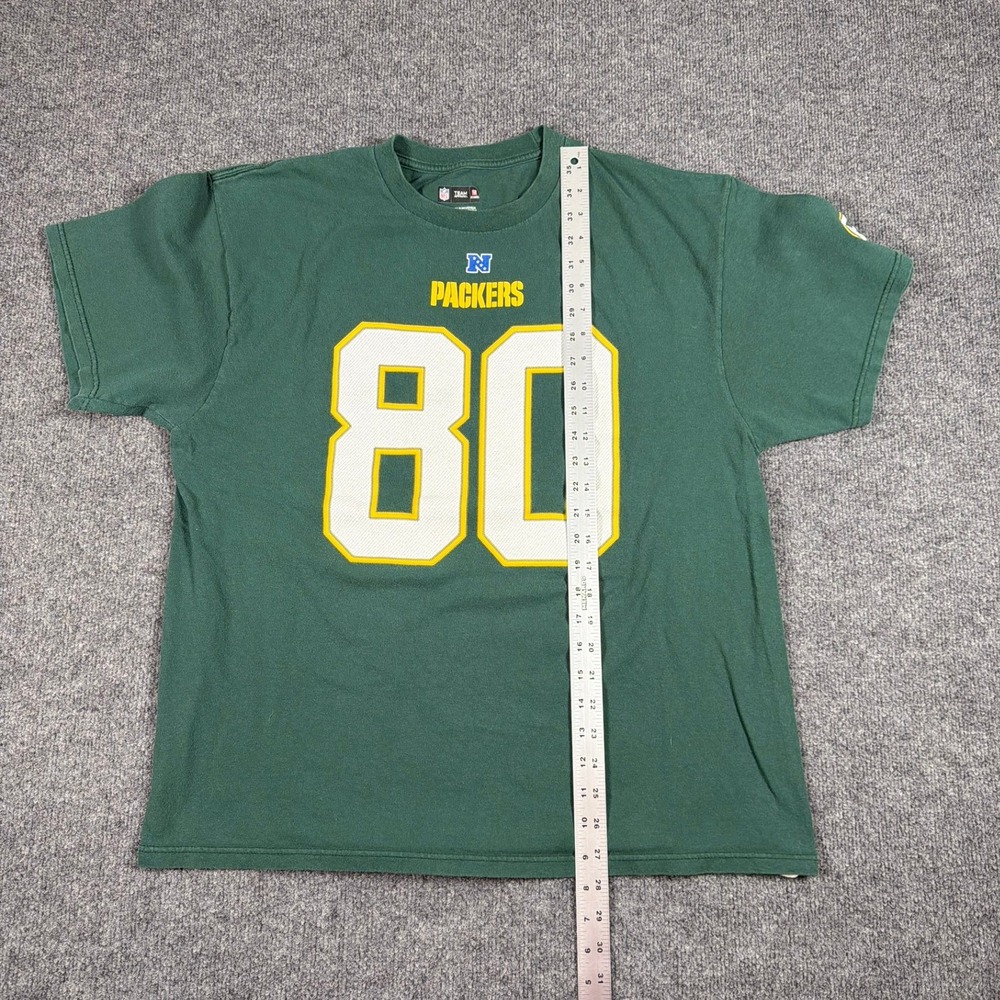 Green‎ Bay Packers Donald Driver 80 Shirt Men XL Green NFL Team Apparel - Picture 6 of 8